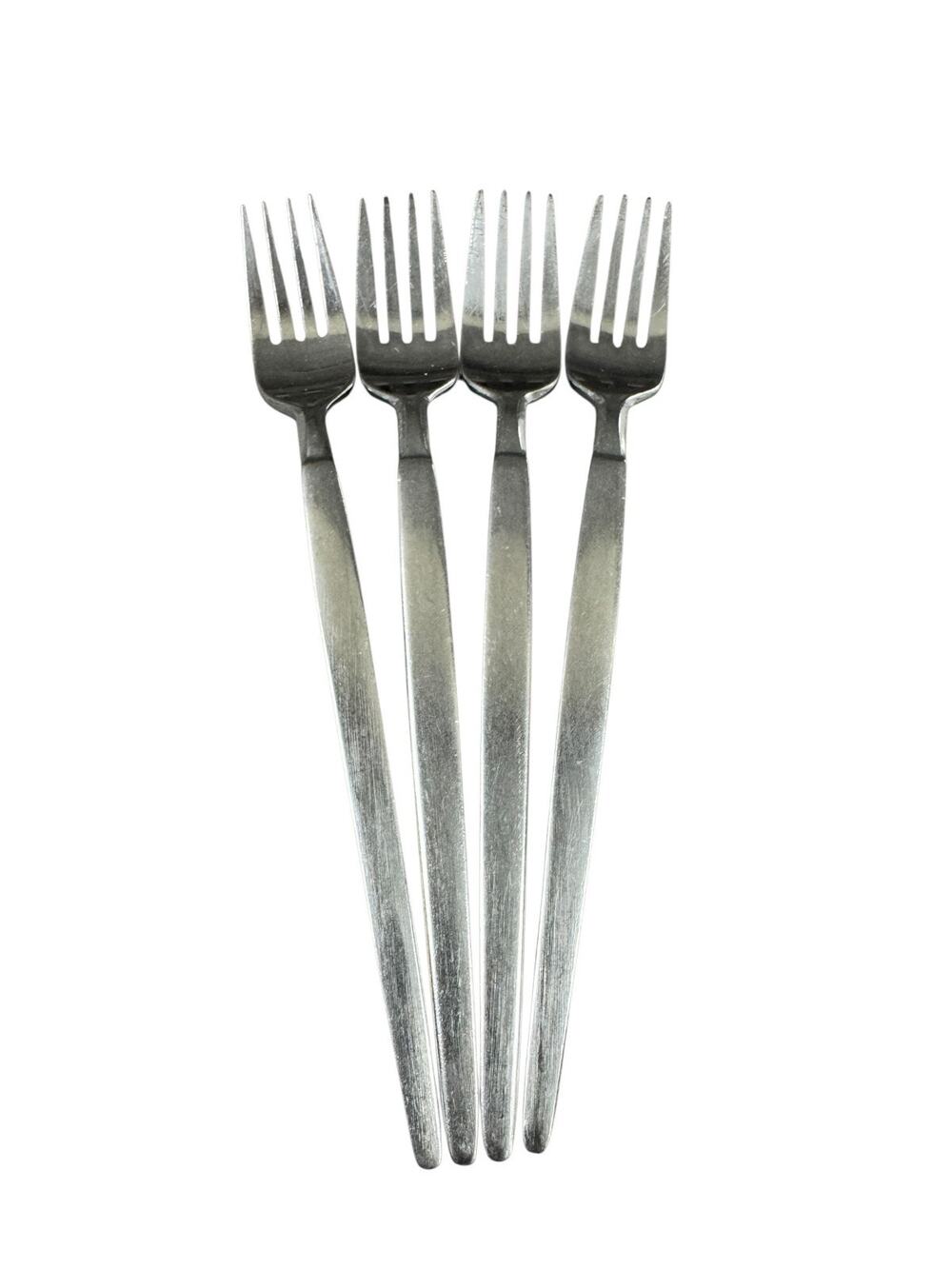 Vintage MCM SRI Stanley Roberts Astro Flatware Japan - 4 Dinner Forks 7.5"